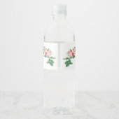 かわいい象&キリンフローラ赤ちゃんシャワーガール ペットボトルラベル (裏面)