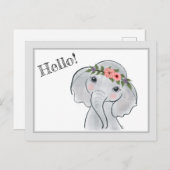 かわいい象 ポストカード (正面/裏面)