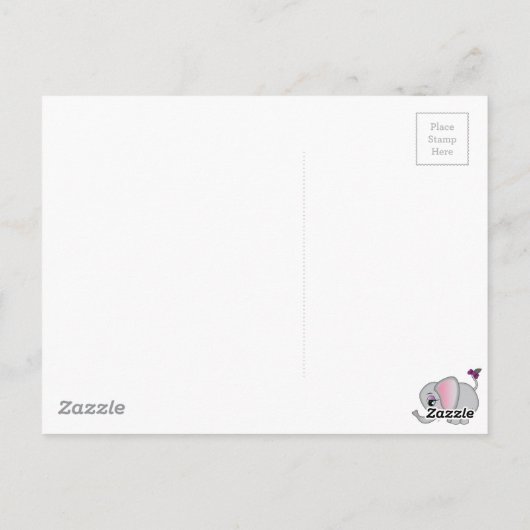 かわいい象 ポストカード (裏面)