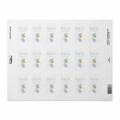 かわいい象 ラベル (フルシート)