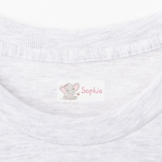 かわいい象 ラベル (貼付)