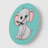 かわいい象 ラージ壁時計 (傾斜)
