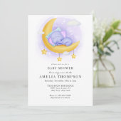 かわいい象 |動物の赤ちゃんシャワー 招待状 (スタンド正面)