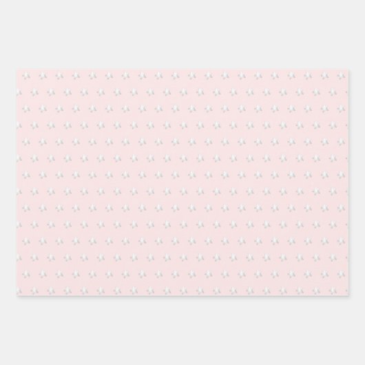 かわいい象 |誕生日ガールパーソナライズされた ラッピングペーパーシート (正面2)