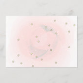 かわいい象、雲、星の赤ちゃんシャワー エンクロージャーカード (裏面)