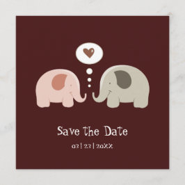 かわいい象 - Save the Date 招待状
