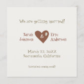 かわいい象 - Save the Date 招待状 (裏面)