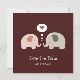 かわいい象 - Save the Date 招待状