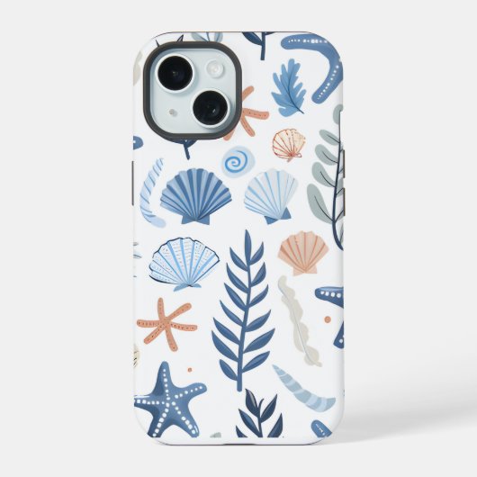 かわいい貝殻 ヒトデ  iPhone 15ケース (裏面)
