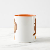 かわいい貪欲な漫画ライオンのマグカップ ツートーンマグカップ (中央)