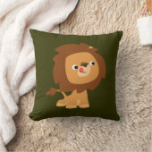 かわいい貪欲な漫画ライオンの枕 クッション (ブランケット)