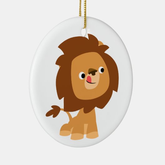 かわいい貪欲な漫画ライオンオーナメント セラミックオーナメント (右)
