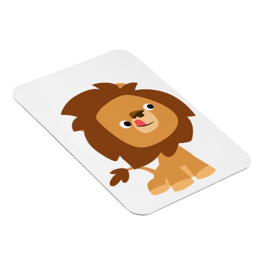 かわいい貪欲な漫画ライオン柔軟な磁石 マグネット (右側)