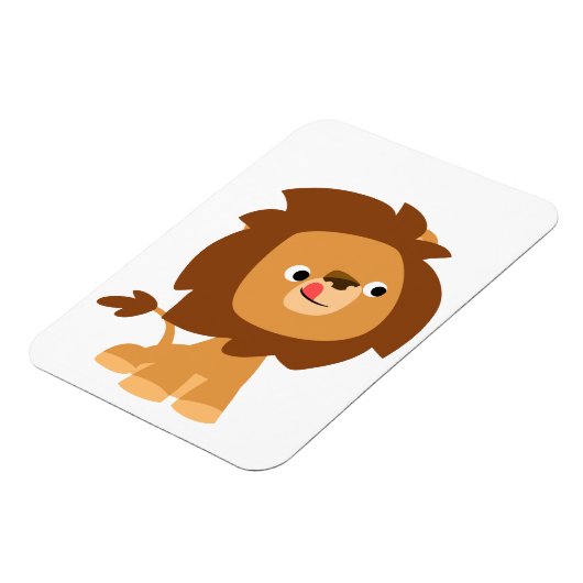 かわいい貪欲な漫画ライオン柔軟な磁石 マグネット (左側)