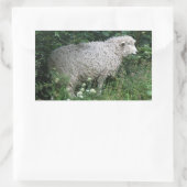 かわいい貪欲な羊食べ物のステッカー 長方形シール (バッグ)