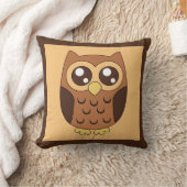 かわいい賢いフクロウのクッション クッション (ブランケット)