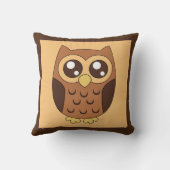 かわいい賢いフクロウのクッション クッション (裏面)