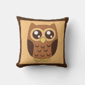 かわいい賢いフクロウのクッション クッション (正面)