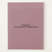 かわいい賢いフクロウ曼荼羅ドールヘナ模様 プランナー手帳 (裏面)