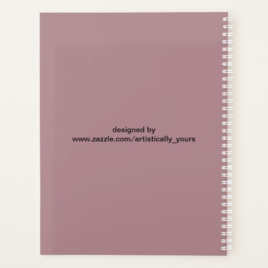 かわいい賢いフクロウ曼荼羅ドールヘナ模様 プランナー手帳 (裏面)