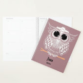 かわいい賢いフクロウ曼荼羅ドールヘナ模様 プランナー手帳 (ディスプレー)