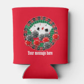 かわいい賭博追加メッセージカジノ愛好家 缶クーラー (裏面)