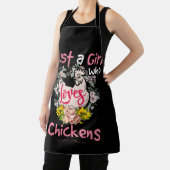 . .かわいい贈り物が好きでニワトリが好きな女の子 エプロン (インサイチュ)