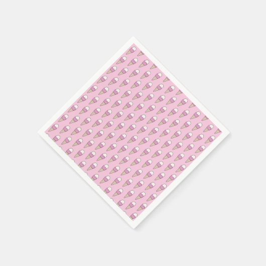 かわいい贈り物を振りかけるモダンアイスカラフルクリーム スタンダードカクテルナプキン (角)