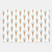 かわいい贈り物を振りかけるモダンアイスカラフルクリーム ラッピングペーパーシート (正面3)