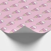 かわいい贈り物を振りかけるモダンアイスカラフルクリーム ラッピングペーパー (角)