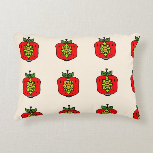 かわいい赤いかぼちゃ アクセントクッション (正面)