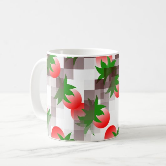 かわいい赤いさくらんぼ コーヒーマグカップ (正面左)