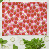 かわいい赤いちごホームシェフ キッチンタオル (折り畳み)