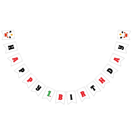 かわいい赤いカニ バンティングフラッグ (全)