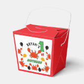 かわいい赤いカニ フェイバーボックス (正面サイド)