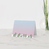 かわいい赤いカーディナルがクリスマスを歌う カード (裏面)