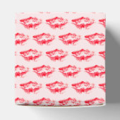 かわいい赤いキス赤面ピンクバレンタインデー フェイバーボックス (上部)