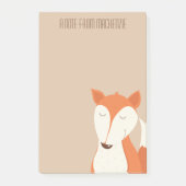 かわいい赤いキツネの森の動物の子供たち ポストイット (正面)
