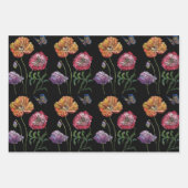 かわいい赤いキツネの水彩木の国の動物画 ラッピングペーパーシート (正面2)