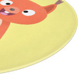 かわいい赤いキツネザルの漫画イラスト カッティングボード (角)