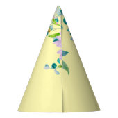 かわいい赤いキツネ動物ジャングルフローラ誕生日 パーティーハット (裏面)