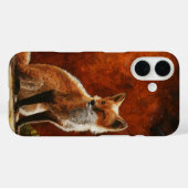 かわいい赤いキツネ太陽の下に座って Case-Mate iPhoneケース (裏面 (横))