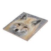 かわいい赤いキツネ野生生物写真 タイル (側面)