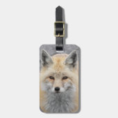 かわいい赤いキツネ野生生物写真 ラゲッジタグ (正面縦)