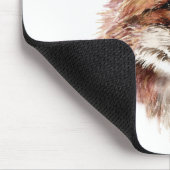 かわいい赤いキツネ、水彩自然、野生生物 マウスパッド (コーナー)