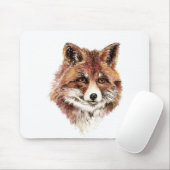 かわいい赤いキツネ、水彩自然、野生生物 マウスパッド (マウス)