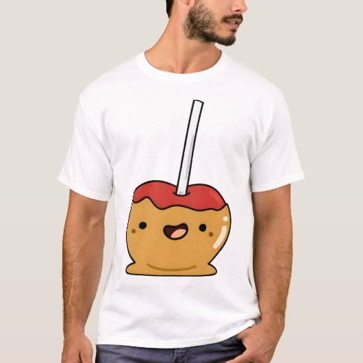 かわいい赤いキャラメルアップル Tシャツ (正面)