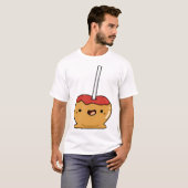 かわいい赤いキャラメルアップル Tシャツ (正面フル)
