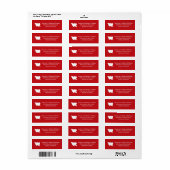 かわいい赤いキューピッドモダンハートバレンタインデー ラベル (フルシート)