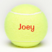 かわいい赤いクジラ名4ジョーイ テニスボール (裏面)